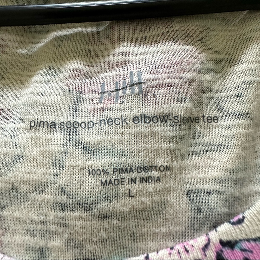 J Jill Pima Cotton Floral Top EUC - Picture 4 of 4